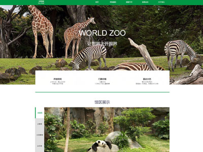 盖县宽屏动物园网站建设网页设计-案例